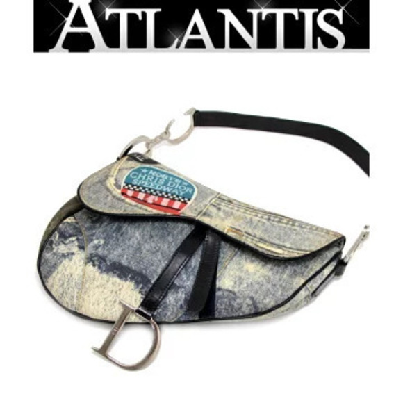 Dior Handbags - Christian Dior SPEED WAY Saddle Bag One Shoulder Hobo Denim